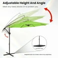 thumbnail image 6 of JUSTLET 10' Outdoor Hanging Offset Cantilever Umbrella for Patio(No Base), Apple Green, 6 of 9