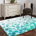 thumbnail image 3 of Ombre Teal Polka Dot Area Rugs 2.7'x5', Washable Small Throw Rugs for Kitchen Bedroom, Abstract Watercolor Geometric Gradient Indoor Outdoor Rug Non-Slip Low Pile Carpet Runner Reversible Floor Mats, 3 of 8