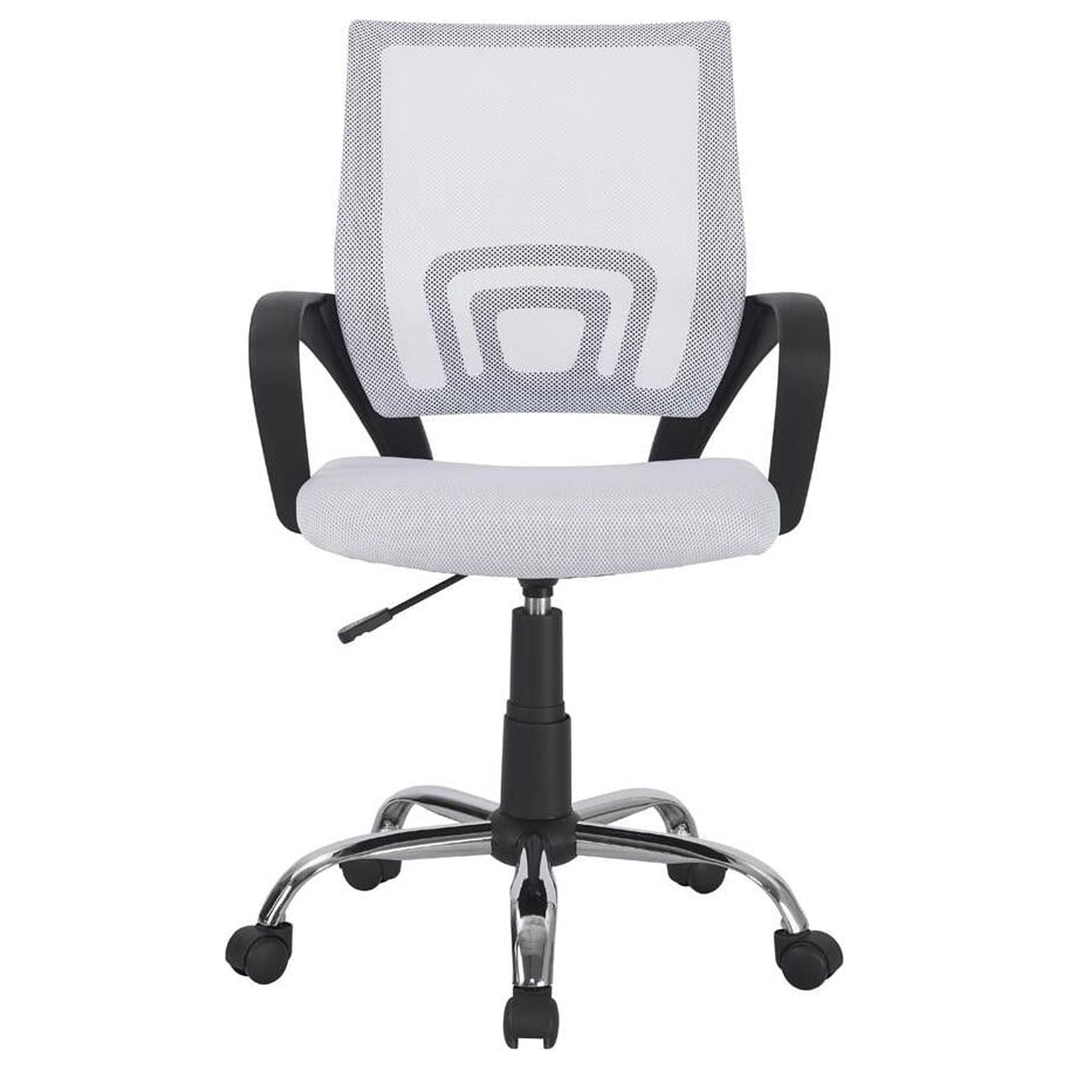 Ergonomic Mesh Office Chair with Adjustable Height & Tilt – Swivel Task Chair with Armrests, Rolling Casters & Lumbar Support – Mid Back Mesh Desk Chair for Home Office Comfort -Color:White