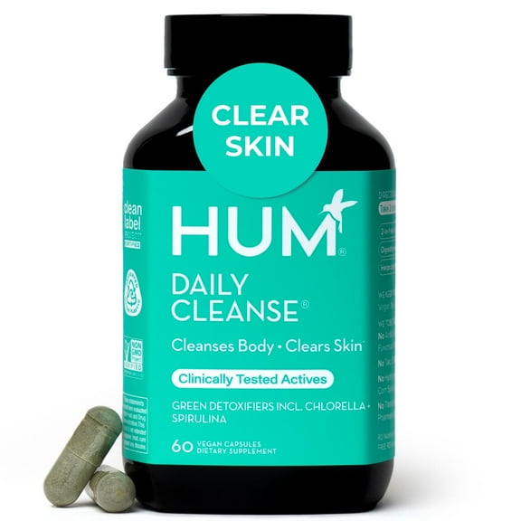 HUM Daily Cleanse Detox & Clear Skin Support Supplement, 60ct