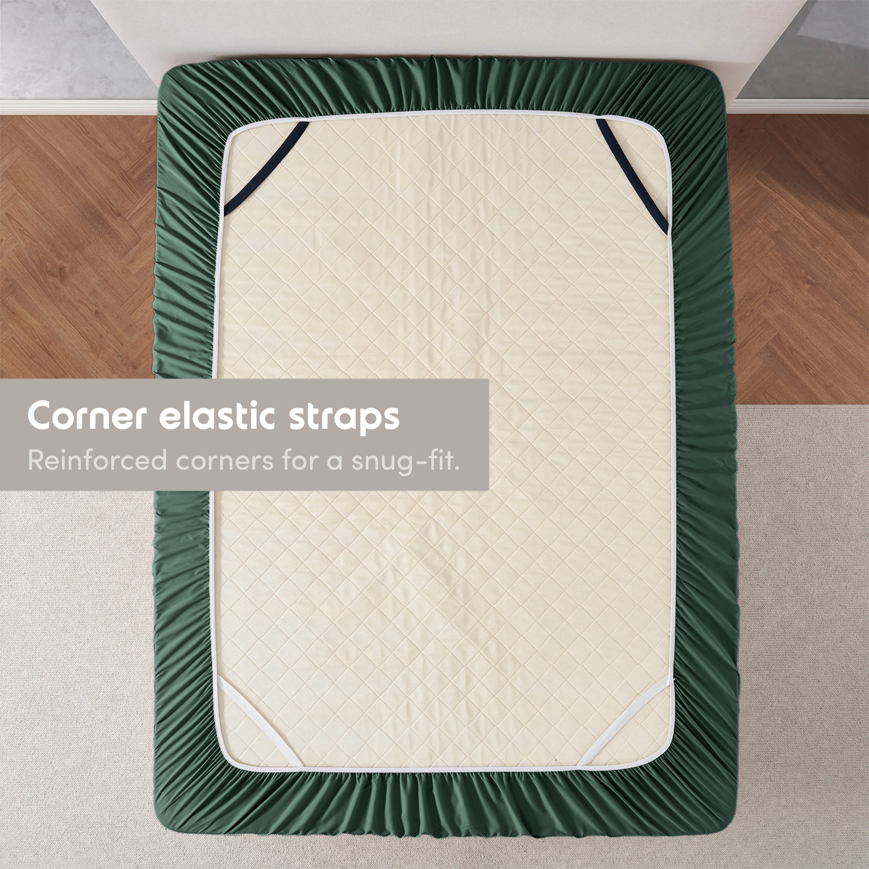 LammaLoe Extra Deep Pocket Full Size Fitted Sheet Only, Fits 18" to 24" Mattress, Soft Microfiber Fitted Bed Sheet, Hunter Green
