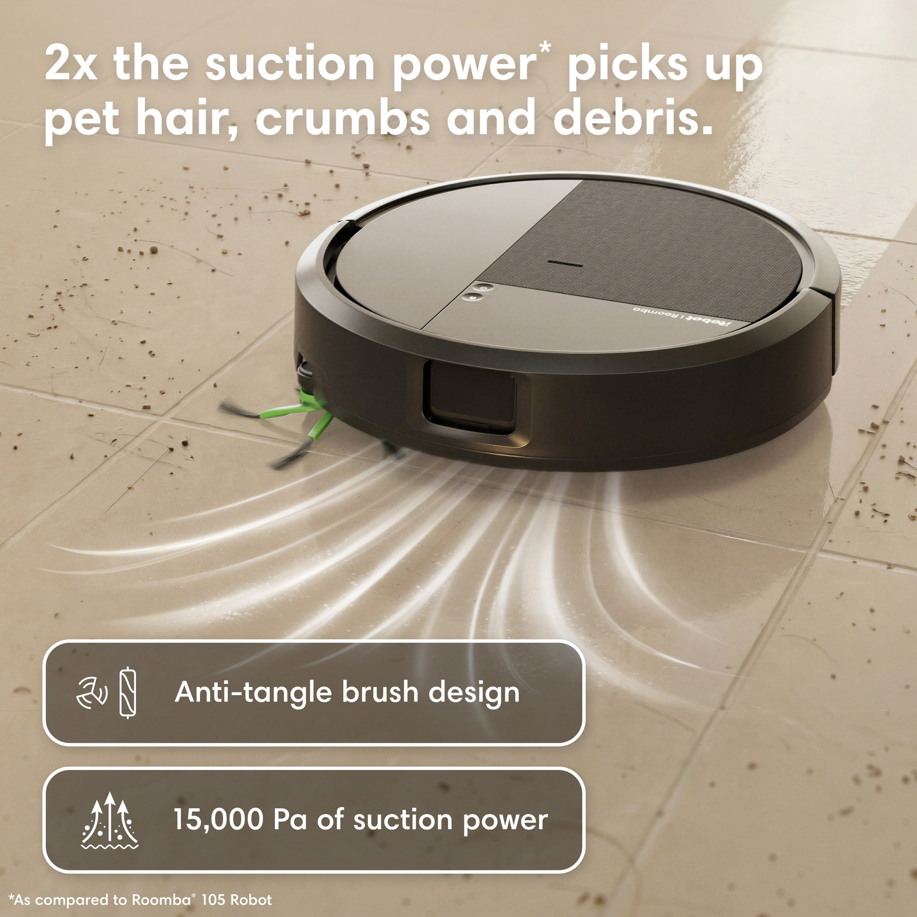 iRobot Roomba 1110 Combo Robot Vacuum & Mop with AutoEmpty Dock, 90 Days Self-Emptying, Intense 15000Pa Power-Lifting Suction, LiDAR, Carpet & Hard Floors, No Mop Zones Protect Carpets, Model#Y45402