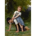 thumbnail image 3 of William Bouguereau 14x18 Black Modern Framed Museum Art Print Titled - La Bourrique (The Pony-Back Ride) (1884), 3 of 5