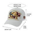thumbnail image 5 of United States 250th Anniversary Bald Eagle Hat, Retro Washed Patriotic Baseball Cap, Adjustable Tribute Style for Men Women, Celebrate Historic 1776 - 2026 Freedom, White, 5 of 8
