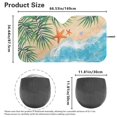 thumbnail image 5 of KUIFORTI Beach Starfish Sun Shade for Car Windshield Foldable Sun Visor Reflective Fabric Blocks UV Rays and Sun, Automotive Interior Protection for SUV, Truck, Sedan, Van, Hatchback, 66.53" x 34.44", 5 of 5