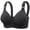 Black#3, variant on Gymayou Women Front Closure Wireless Bra No Underwire Comfort Senior Snap Closing Bra Breathable Everyday Sleep Bra Wide Strap Elderly Ladies Support Wine Red S