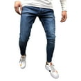 thumbnail image 1 of Faithtur Men's Pants Solid Color Classic Buttons Zipper Closure High-Waist Slim Fit Comfortable Breathable Trousers, 1 of 2