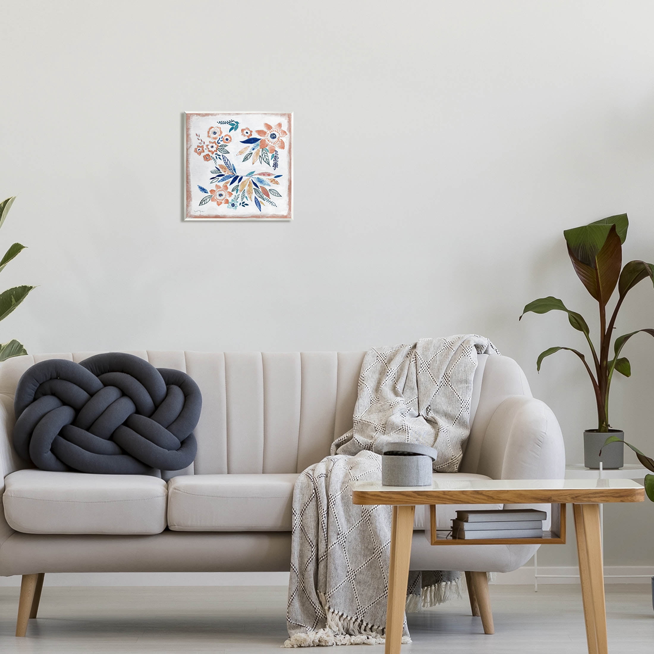 Floral Blossom Patterned Boho Botanical & Floral Graphic Art Unframed Art Print Wall Art