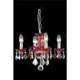 thumbnail image 1 of V7804D15RD-RC 12 x 15 in. Rococo 4 light Red Pendant - Royal Cut Crystals, 1 of 1