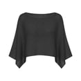 thumbnail image 4 of Loyisod Womens Summer Mesh Sheer Poncho Crop Tops Batwing Sleeve Oversized Beach Cover Up Sexy Lightweight Crochet Shrug Shawl, 4 of 4