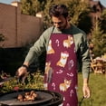 thumbnail image 4 of Christmas Corgi Apron-Garden Aprons for Women with Pockets-Cotton Linen Waterproof Kitchen Cooking Gardening Aprons Adjustable for Kitchen,Cooking,BBQ and Salon 33x27 Inch, 4 of 6