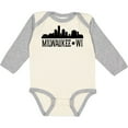 thumbnail image 3 of Inktastic Milwaukee Wisconsin City Skyline Boys or Girls Long Sleeve Baby Bodysuit, 3 of 5