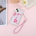 thumbnail image 3 of Compatible with iPhone 13 Case Cute Flower Clear with Floral Pattern for Girls Women Aesthetic Design Soft Silicone Protective Phone Cover with Charm for iPhone 13, Pink, 3 of 5