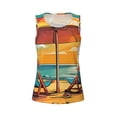 thumbnail image 4 of Lsque Vintage Beach Sunset Printed Workout Tank Tops for Women, Athletic Sports Tank Tops, Compression Sleeveless Dry Fit Shirts,Sleeveless Yoga Shirt-Large, 4 of 9