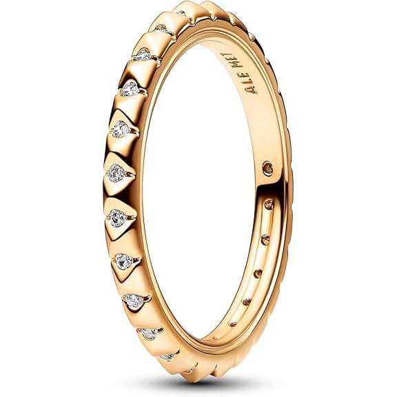 Pandora ME Pyramids Ring 14k Gold-Plated Women's Jewelry Size 54