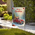 thumbnail image 3 of Car Christmas Presents Tree Garden Flag Welcome 12.5x18 Inch Double Sided Outside Small Burlap Outdoor Farmhouse Yard For Christmas Garden Holiday Home Decor (Multicolour)1 Flag, 3 of 4