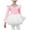 A190 Pink, variant on Ballet Tutu Dress for Girls Long Sleeve Ruffle Sleeves White Tulle Skirt Dance Performance Costume Class Wear