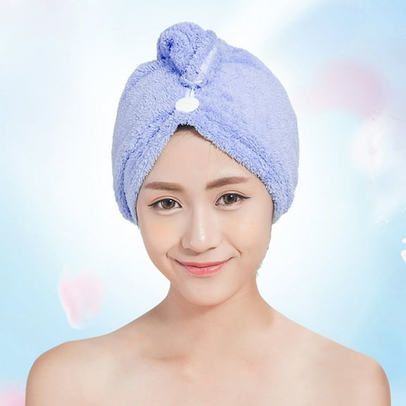 QIFULL Hair Turban Coral Velvet No Dripping Shower Wrap Towel for Women 1Pack