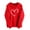 Red 02, variant on Oversized Sweatshirt for Women Cute Heart Print Hoodies Long Sleeve Sweatshirts Hooded Pullover Tops with Pocket Hooded Sweatshirts Casual Hoodie