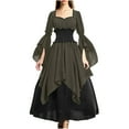 thumbnail image 2 of GaThRRgYP Womens Plus Size Dresses,Women's Medieval Renaissance Pirate Witch Dress Gown Skirt Army Green XS, 2 of 7