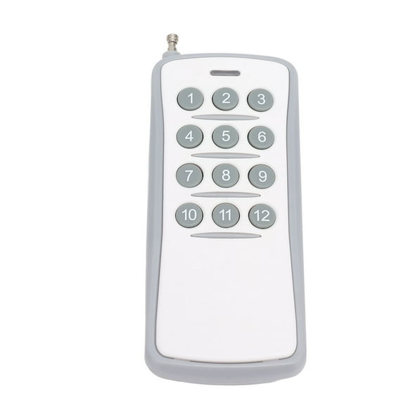 Control Remoto Inalámbrico, Botón Sensible Seguro de 433MHz DC12V Señal Estable de 12 Botones Receptor transmisor ABS para Automóvil Eléctrico para Centro Comercial
