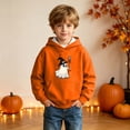 thumbnail image 6 of Ugoldhm Girls Halloween Print Crew Neck Sweatshirt Long Sleeve Loose Casual Pullover Holiday Top, 6 of 8