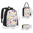 thumbnail image 2 of Pofeuu Undersea Seahorse Print Backpack Travel Backpacks With Lunch Bag Pencil Bag Set 3 pcs Set Cartoon Backpack, 2 of 7