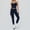 Dark Blue, variant on PISONIC Womens Workout Sets Two Piece Spaghetti Strap Adjustable Tank Top Matching High Waist Leggings Gym Work Out Clothes