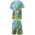 thumbnail image 3 of Adventure Time Jake The Dog Boys Girls Short Sleeve Mesh T-Shirt And Shorts Outfit Set Summer Clothes Set for Kids, 3 of 8