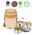 thumbnail image 2 of Newton Plastic Electric Container Lunch Box Set Of 4 - Beige | In-Built Pocket For Power Cord - Special Durable Heat Resistant Plastic | Electrical Shock Proof, 2 of 3