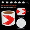 thumbnail image 3 of Unique Bargains Reflective Tape, 4' x 33 FT Arrow Waterproof Adhesive Safety Tape, White Red, 3 of 6