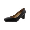thumbnail image 1 of Naturalizer Womens Whitney Leather Round Toe Pumps Black 12 Medium (B,M), 1 of 2