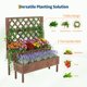thumbnail image 4 of Garvee jardinera de madera con enrejado de 41.93 x 22.44 x 52.95 pulgadas, cama elevada con drenaje para patio y horticultura, 4 of 8