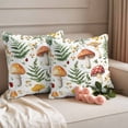 thumbnail image 2 of Spring Plant Pillow Covers 2 Pack Flower Mushroom Leaf Pillowcase Waterproof Outdoor Throw Pillow Cover for Patio Garden Square Cushion 20”x20”, 2 of 9
