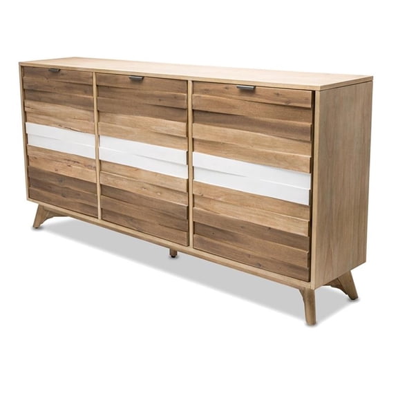 Pemberly Row 3-Door Credenza TV Stand Entertainment Unit Hallway Dresser