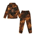 thumbnail image 2 of Uorisanigo Girls Boys 2 Pack Outfits Sweatsuit Oversized Kids Dachshund Maple Leaf Pullover Hoodies and Athletic Cargo Jogger Sweatpants Set for Fall Winter Spring Outfits, 2 of 7
