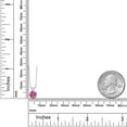 thumbnail image 6 of Gem Stone King 14K White Gold Pink Moissanite Pendant Necklace for Women | 1.00 Cttw | Gemstone Birthstone | Round 6.5MM | With 18 inch Chain, 6 of 6