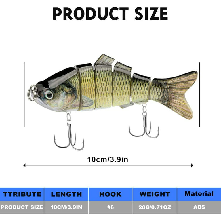 5pcs Fishing Lures for Bass Trout Multi Jointed Swimbaits Slow Sinking  Bionic Swimming Lures Bass Freshwater Saltwater Bass Fishing Lures Kit  Lifelike