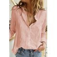 thumbnail image 1 of Chemise Basique Texturée Rose pour Femmes, 1 of 4