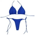 thumbnail image 2 of Cathalem Bathing Suit for Women Women Bikini Set Two Piece Swimsuit beach outfit(Blue,L), 2 of 4