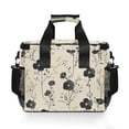 thumbnail image 7 of FORMRS Insulated Cooler Bag 24 Cans Capacity Soft Leakproof Lunch Box with Side Pockets, Small Black Flowers, 7 of 7