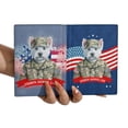 thumbnail image 3 of Happy Father's Day Honoring Veterans West Highland White Terrier in Army Uniform Travel Passport Wallet Westie Westy Dog Lover PU Leather Passport Holder Cover - 13007, 3 of 5