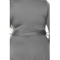 thumbnail image 6 of Women's Plus Size Wrap Dress 3/4 Sleeve V Neck Waist Tie, 6 of 6