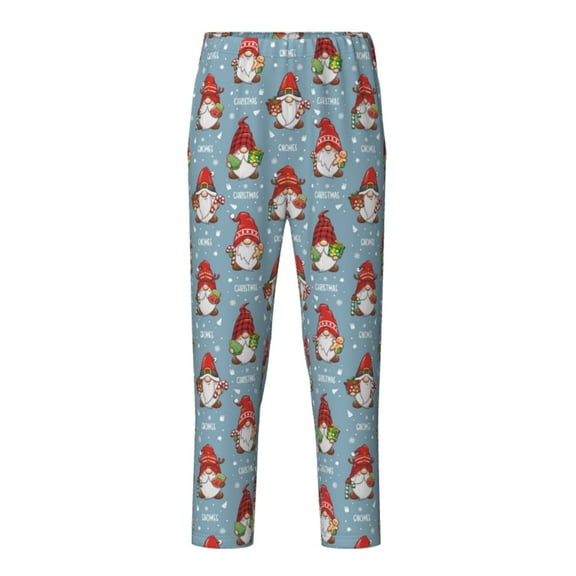 Xecao Snowflake Christmas gnome Print Teenagers' Pajama Pants Long Sleep Pants Soft Elastic Waist Pajama Bottoms Elastic waist with 2 Pockets 5-16 Years-XS(5-6)