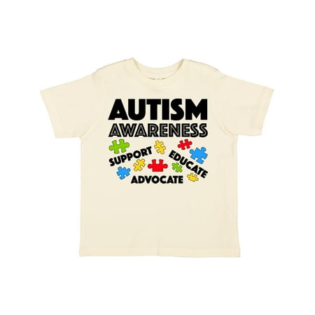 

Inktastic Autism Awareness- Support Educate Advocate Gift Toddler Boy or Toddler Girl T-Shirt