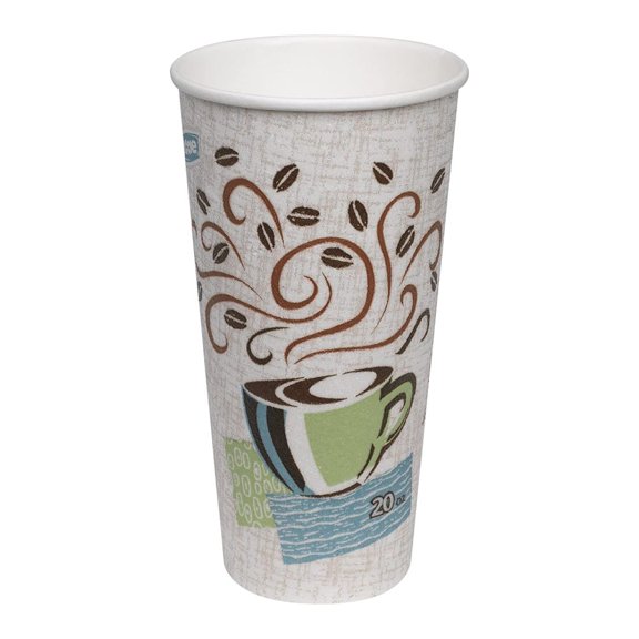 Dixie PerfecTouch 20 oz. Insulated Paper Hot Coffee Cup by GP PRO (MOWENTA), Coffee Haze, 5320CD, 500 Count (25 Cups Per Sleeve, 20 Sleeves Per Case), Coffee Haze Design