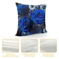 thumbnail image 4 of JRXY Rose Flowers Pillow Cases Cushion Covers Kids Botanical Rose Floral Throw Pillow Covers Soft Decor Garden Flower Decorative Throw Pillowcases Valentine's Day Blue Cushion Cases White, 4 of 5