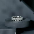 thumbnail image 6 of Rosec Jewels Lab Grown Diamond Wedding Ring - Designer Eternity Band - EF-VS Quality, 925 Sterling Silver, US 4.00, 6 of 8