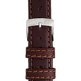thumbnail image 3 of Morellato Regatta Genuine Water Resistant Leather Watch Strap - Dark Brown - 20mm - Chrome-plated Stainless Steel Buckle - SPORT Collection, 3 of 9
