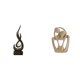 thumbnail image 1 of Escultura abstracta de fuego, estatua de resina, adorno, arte moderno, decoración para el hogar, diseño único, pieza de colección, ideal para oficina,, 1 of 8